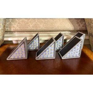 New Solar Stair Lights 6 Pack, Solar Lights Waterproof IP67, Outdoor Step Light